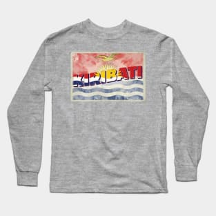 Kiribati Vintage style retro souvenir Long Sleeve T-Shirt